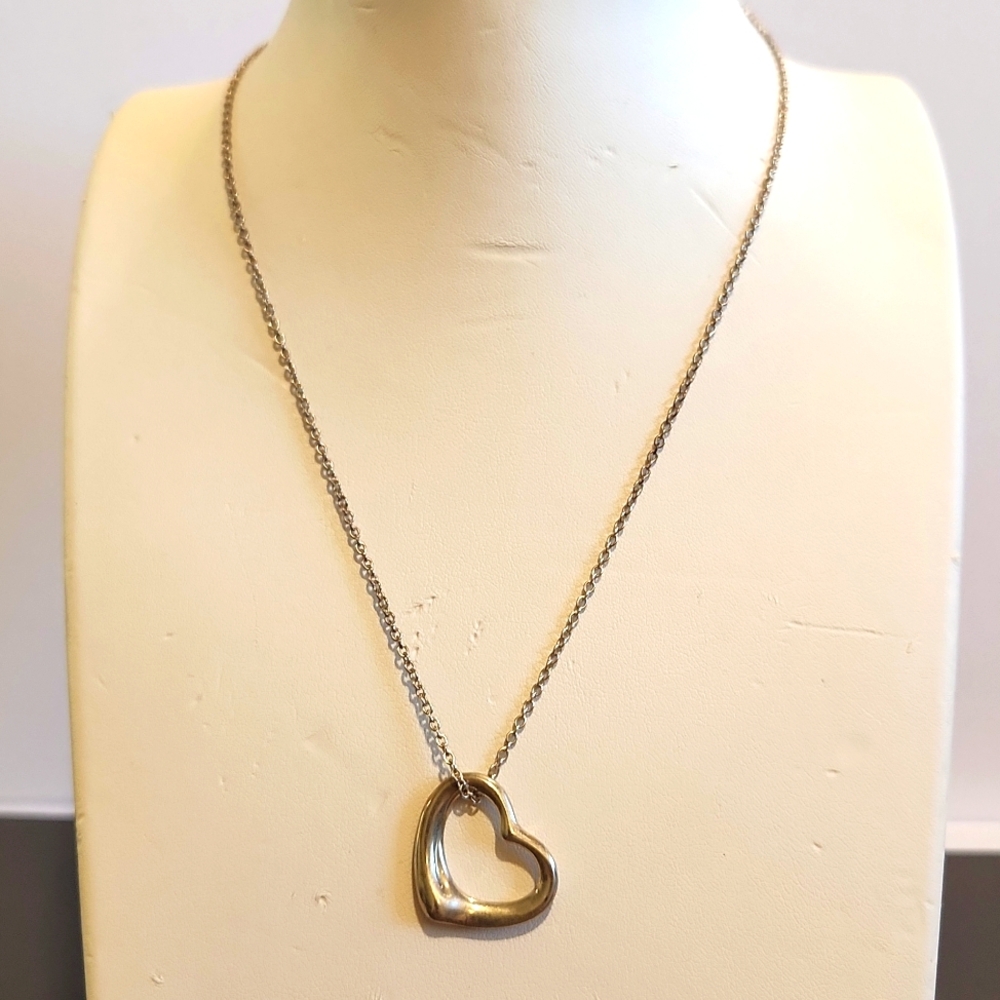 Elsa Pereti Tiffany & Co Open Heart Pendant/Necklace